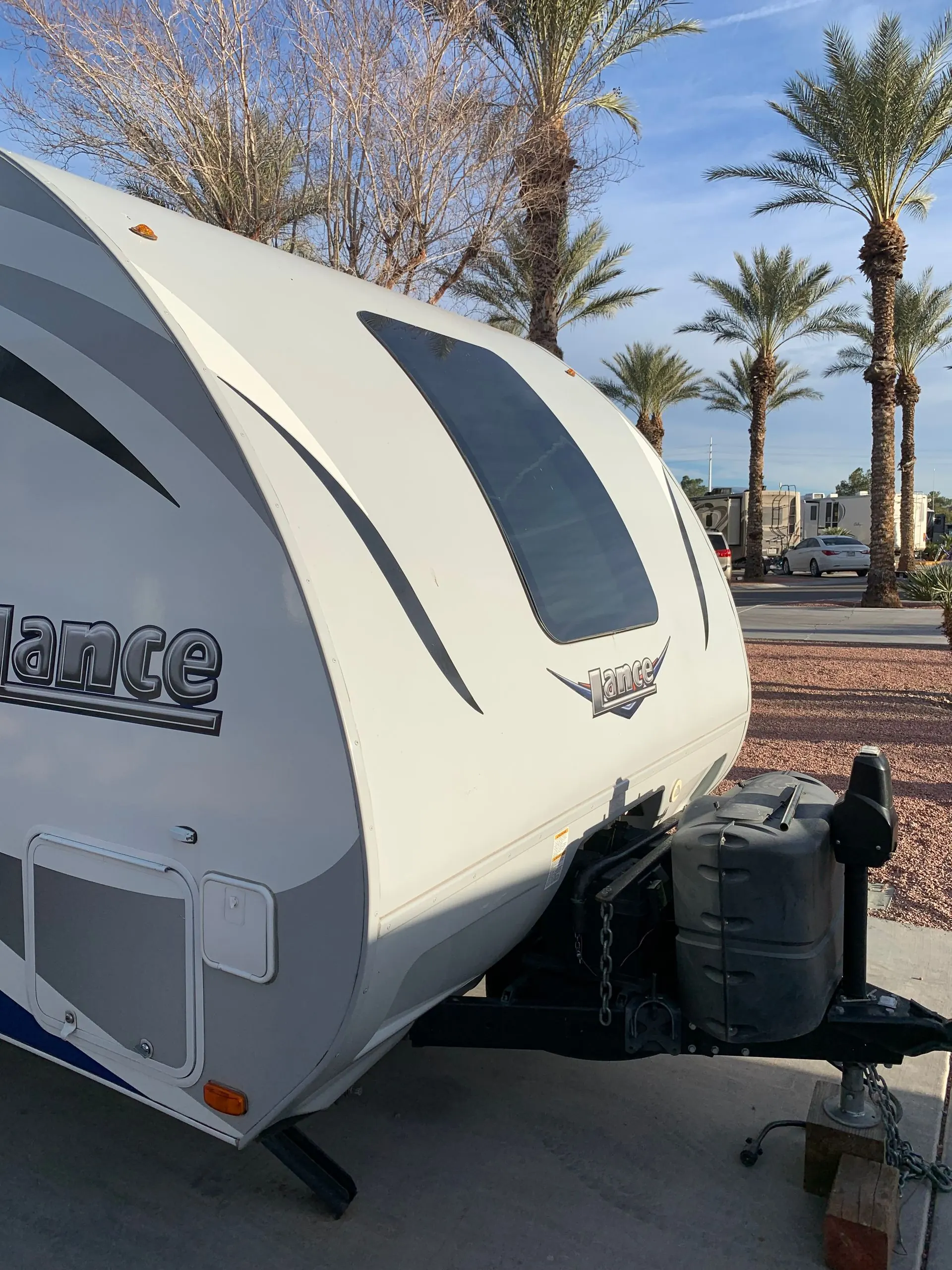 Motorhome before detailing with visible wear